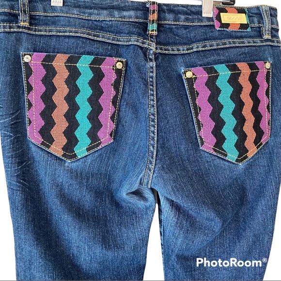 VINTAGE COOGI Jeans RARE! Women’s size 9/10 colourful artistic cool streetwear - Picture 3 of 12
